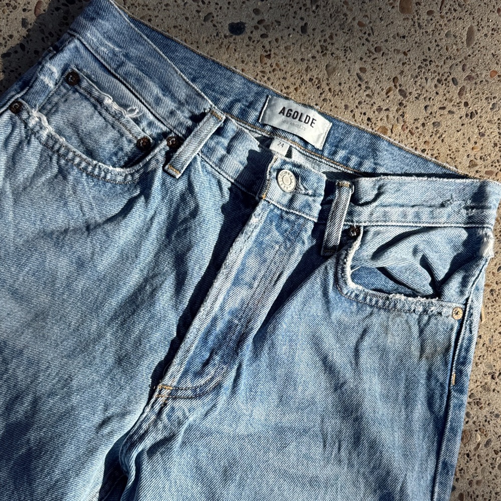 Agolde womens Light Blue high rise jeans